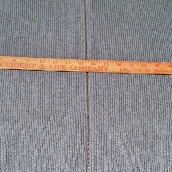 LL Bean Cardigan Sweater Men XXL Reg Gray Full Zip Up Mock Neck Classic Cotton - Picture 3 of 16